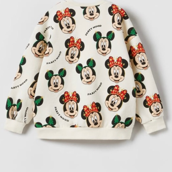 ZARA Minnie Mouse Christmas Sweater - Picture 2 of 5